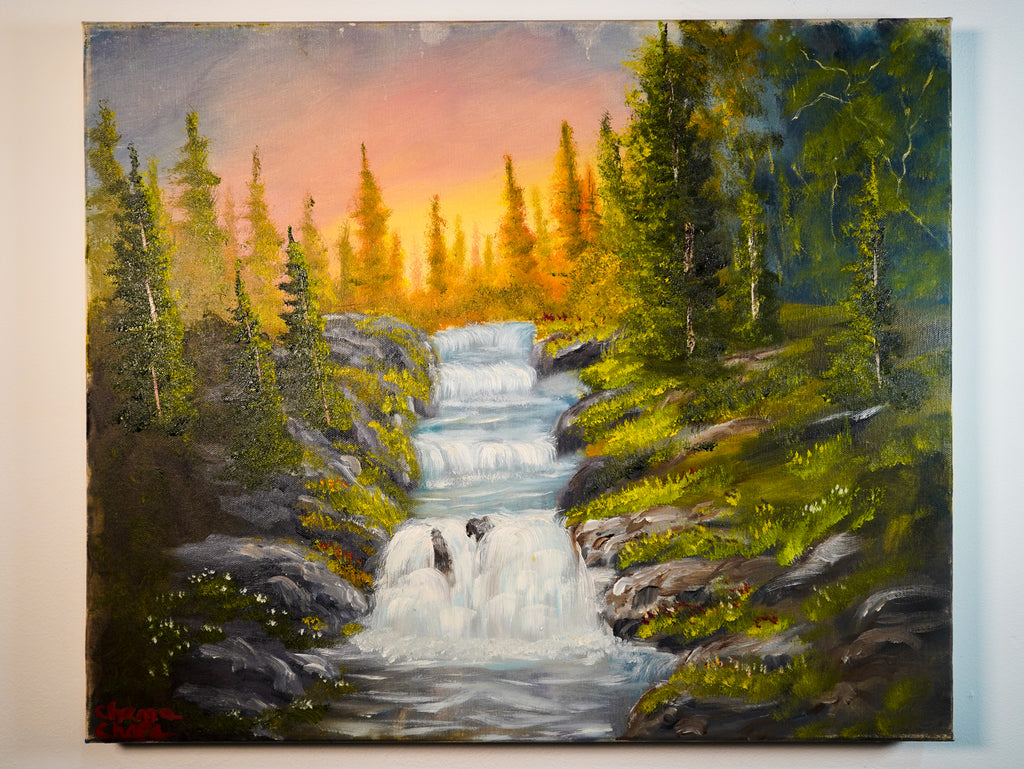 "Atardecer en cañada" - MX Original Painting