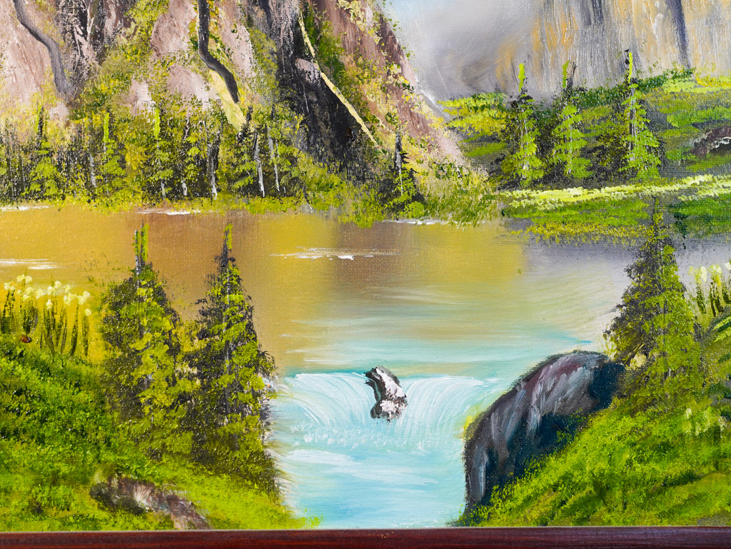 "Lago en calma" - MX Original Framed Painting