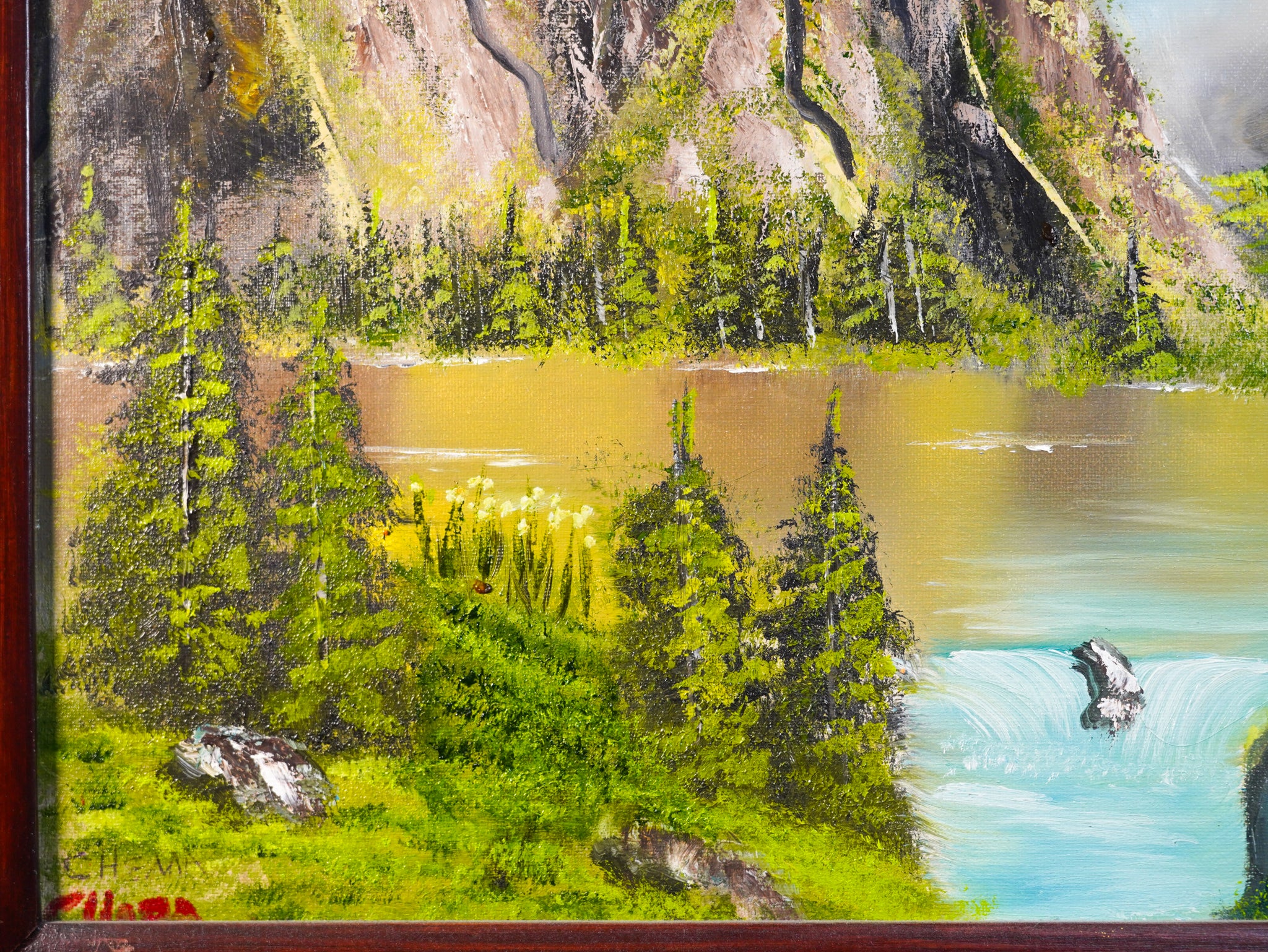 "Lago en calma" - MX Original Framed Painting