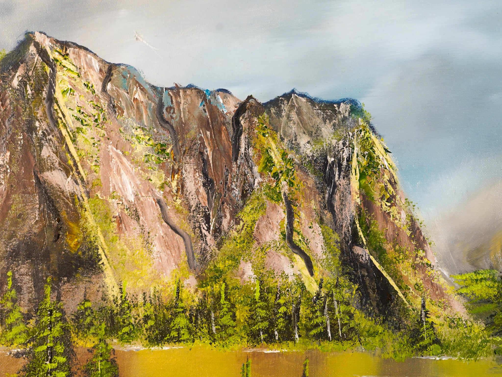 "Lago en calma" - MX Original Framed Painting