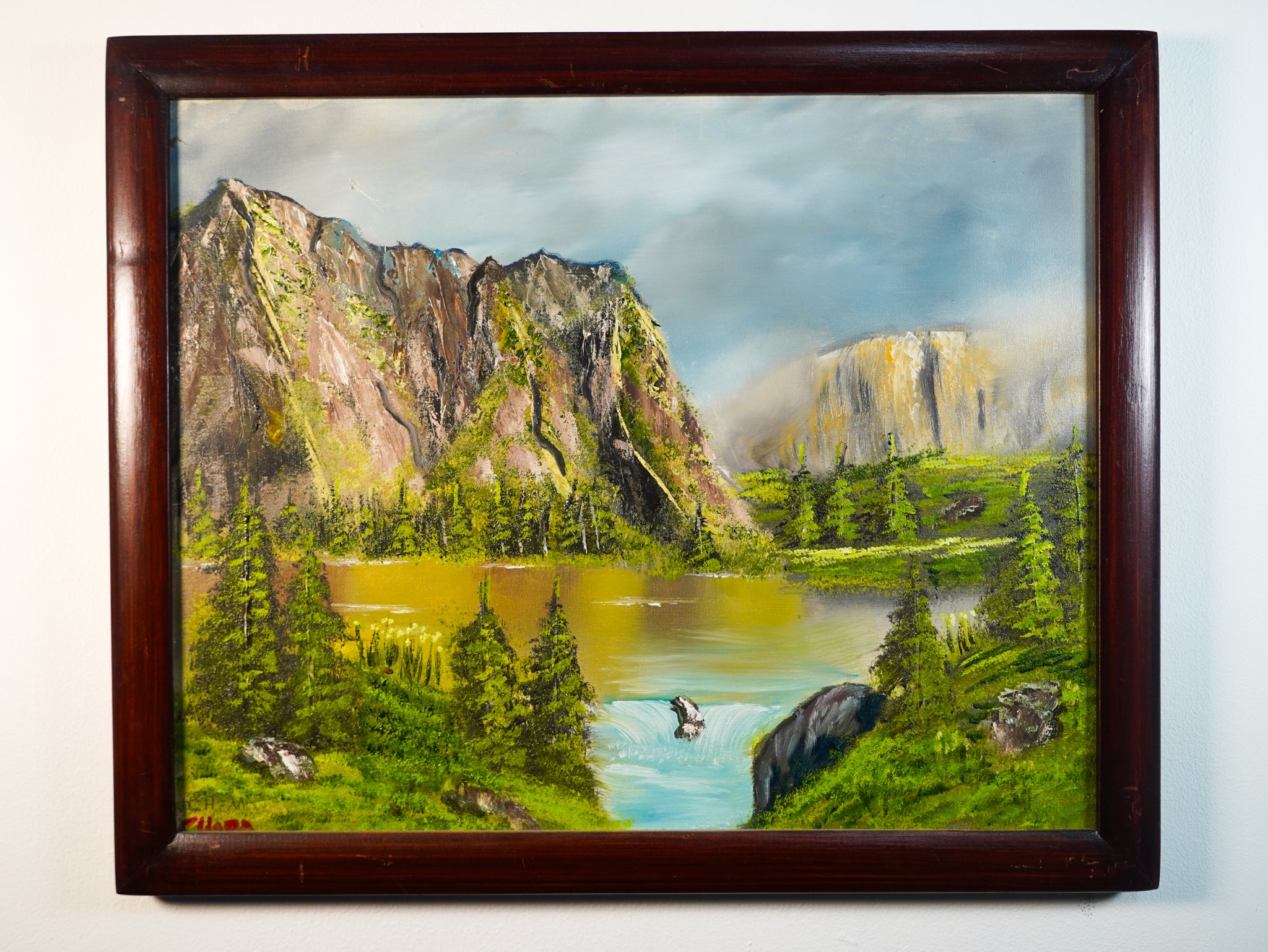 "Lago en calma" - MX Original Framed Painting