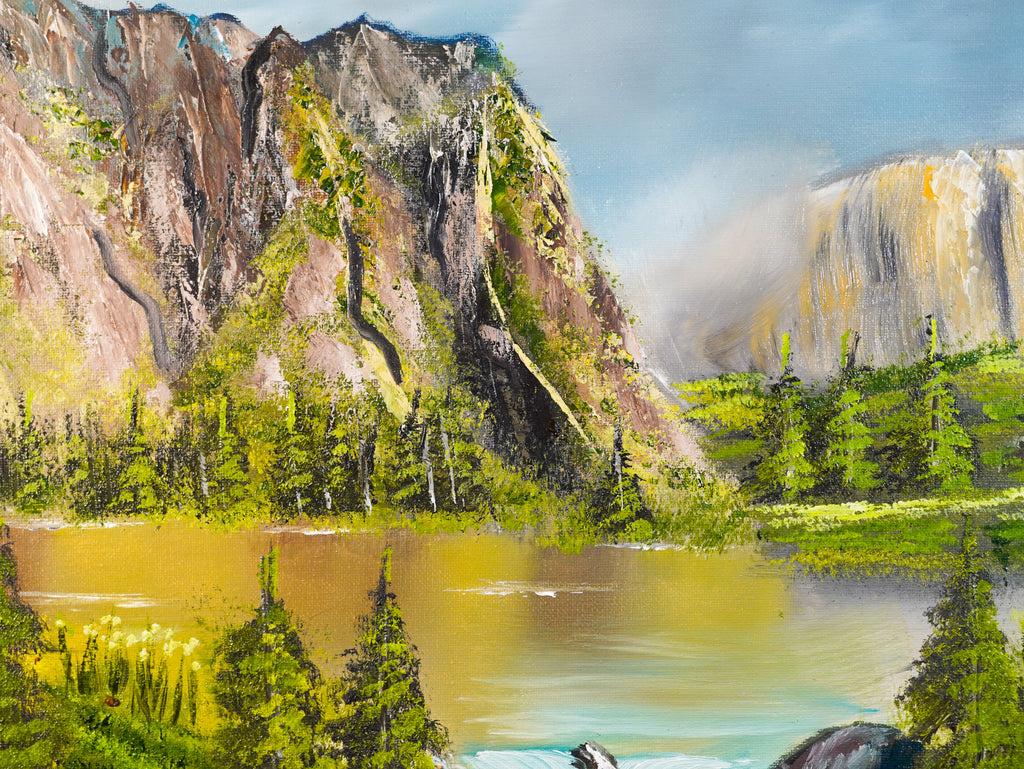 "Lago en calma" - MX Original Framed Painting