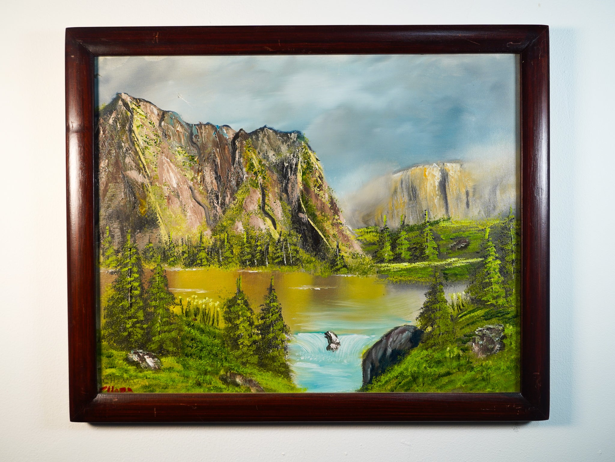 "Lago en calma" - MX Original Framed Painting