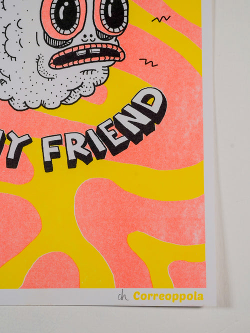 "Anxiety is my friend" - MX Original Risography print (1/13)