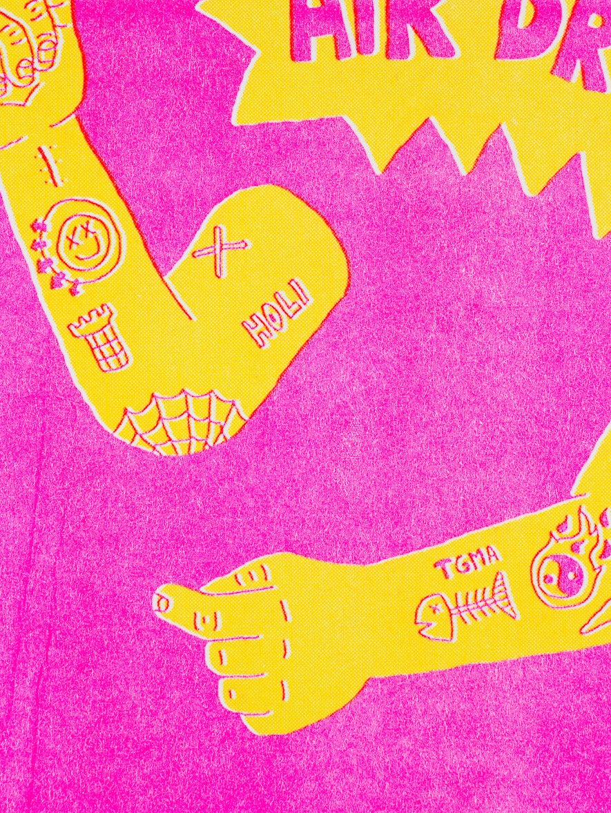 "Air drummer" - MX Original Risography print (1/13)