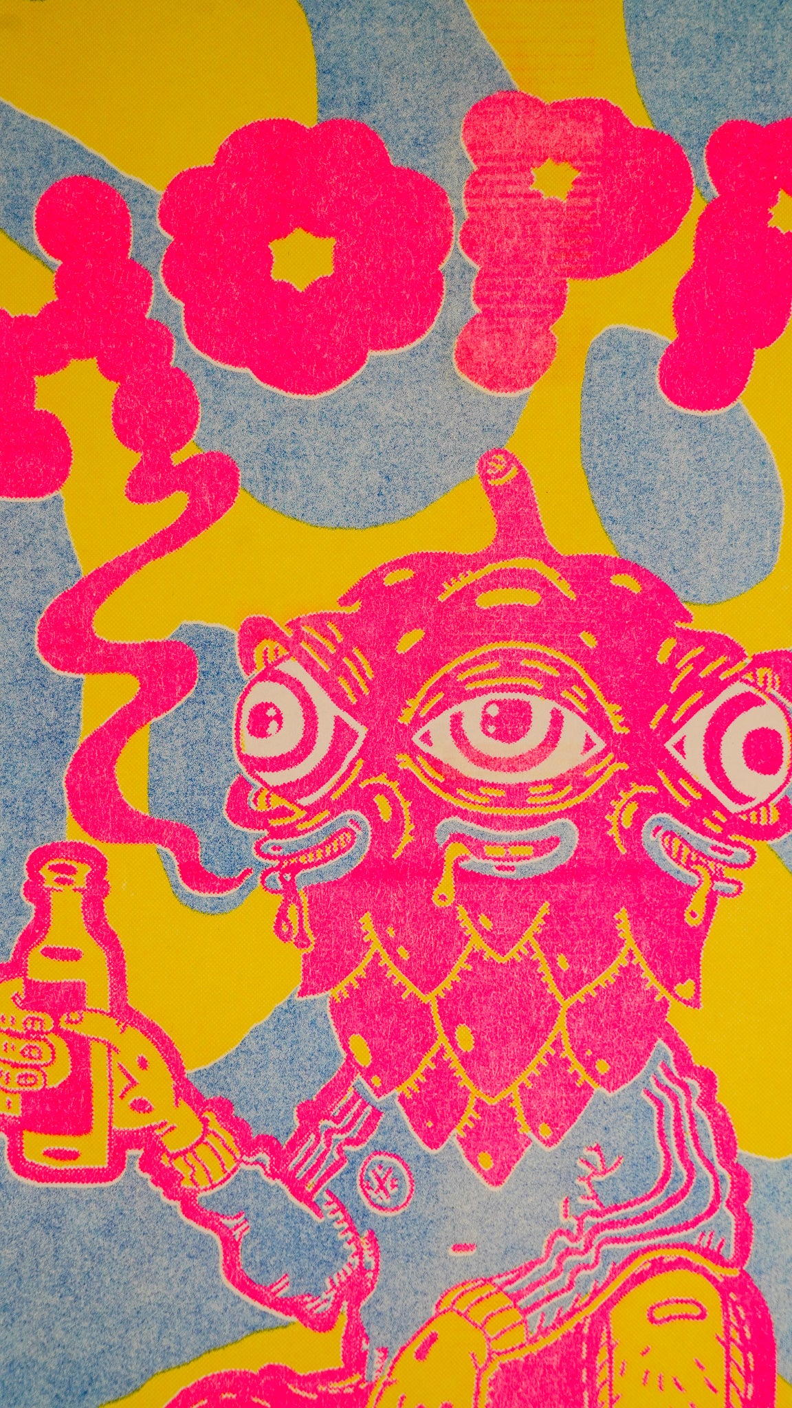 "Hoppy Threesome [Cerveceria Fausto]" - MX Original Risography print (1/13)