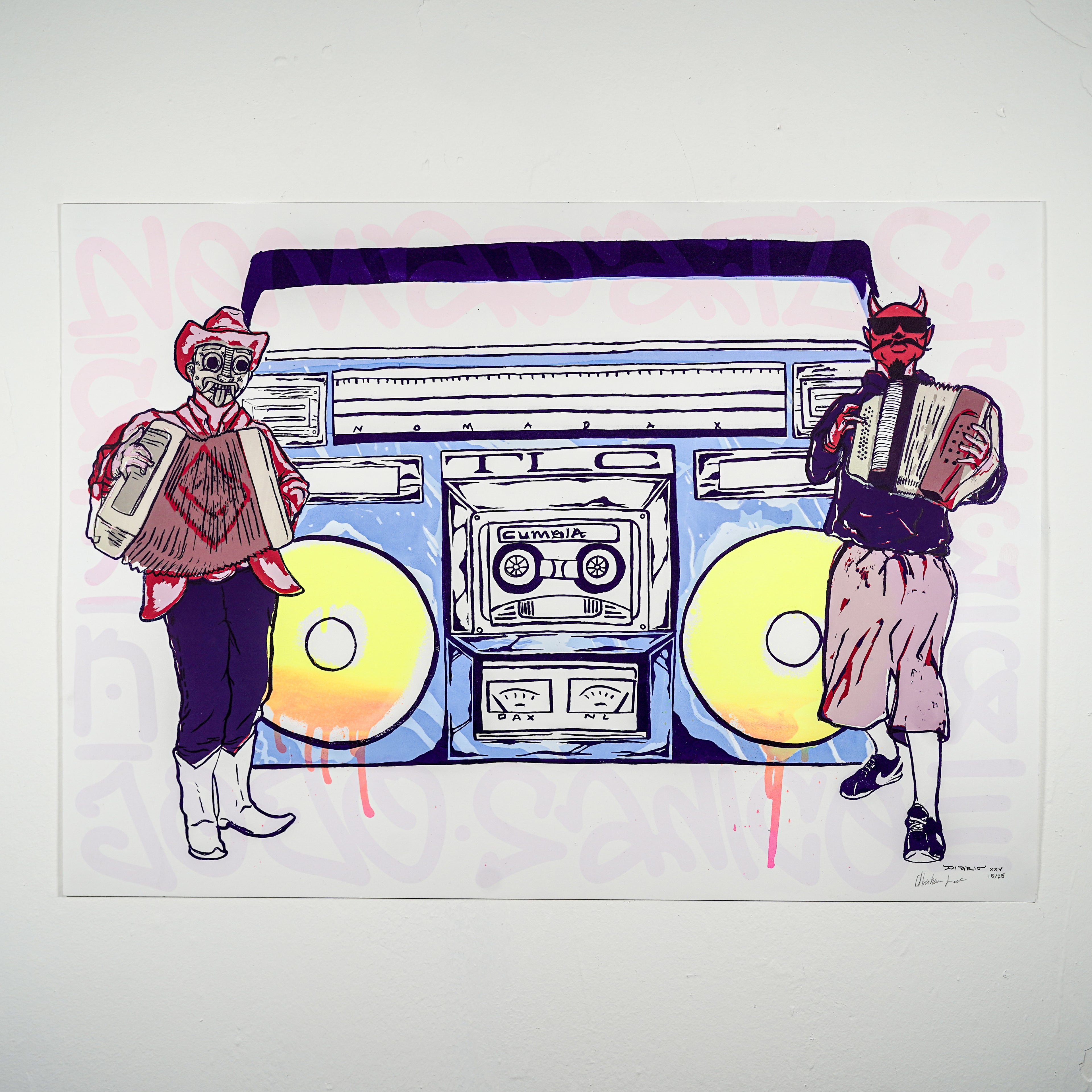 "TECUANES CUMBIEROS" - MX Original Serigraphy 10-color print