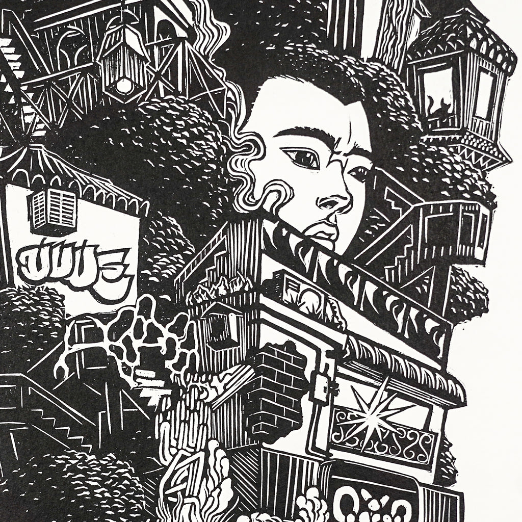 "CANTÓN" - MX Original Linocut Print