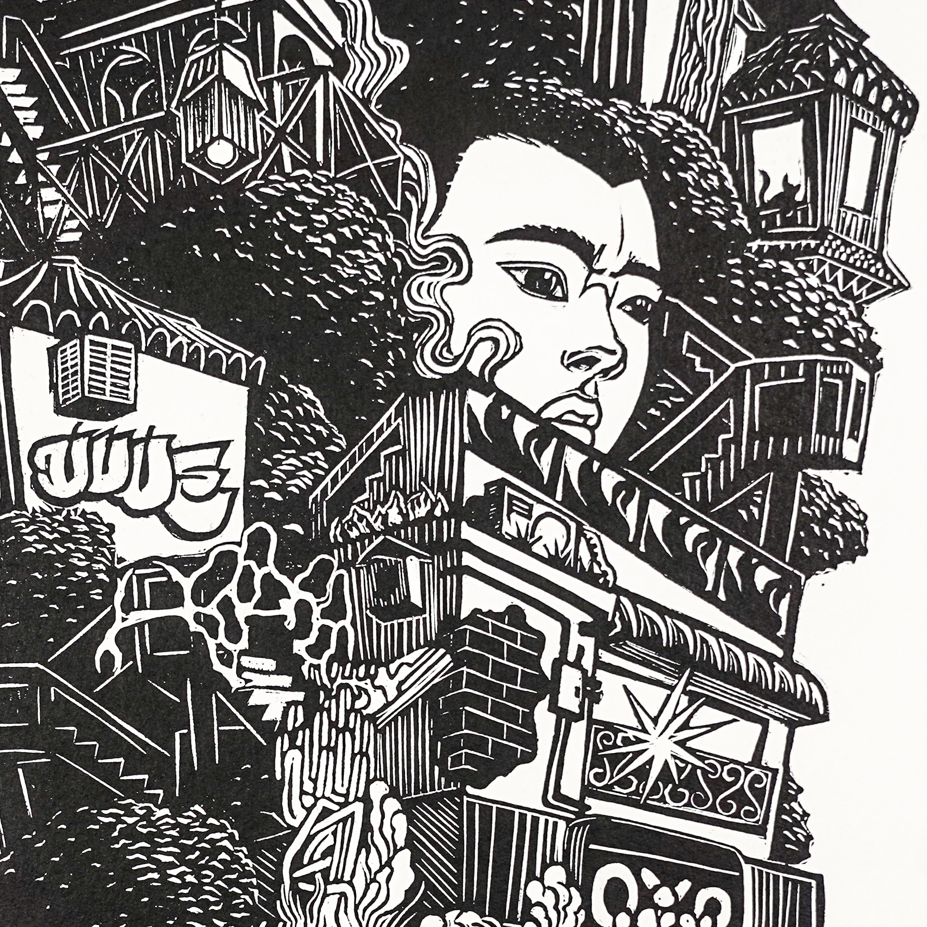 "CANTÓN" - MX Original Linocut Print