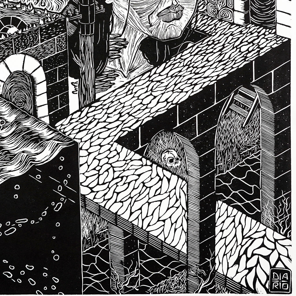 "MI ESPACIO" - MX Original Linocut Print