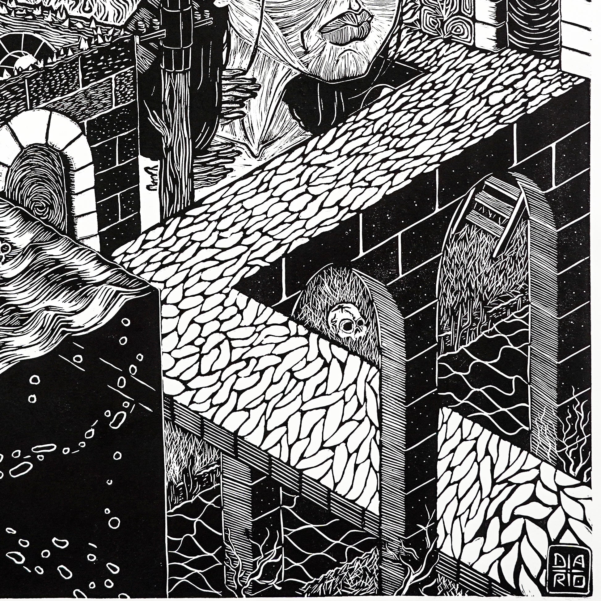 "MI ESPACIO" - MX Original Linocut Print