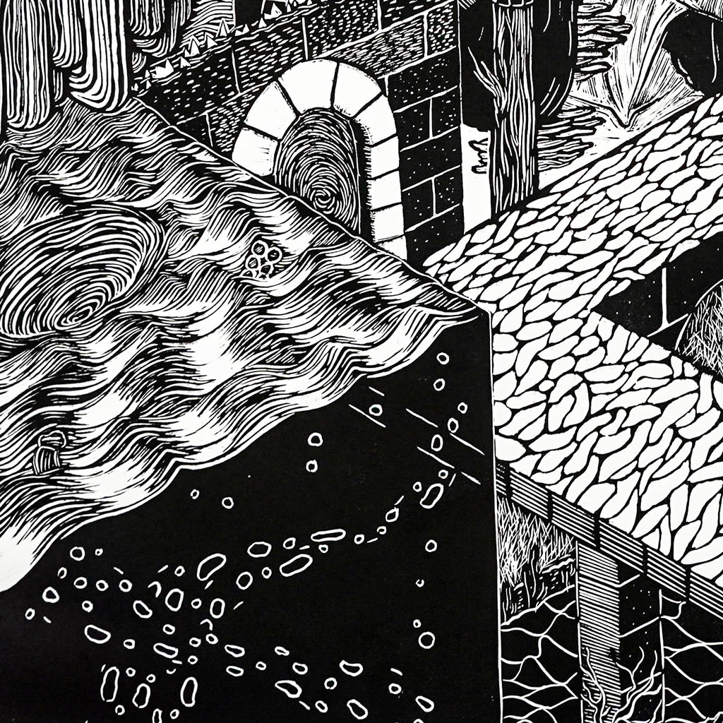 "MI ESPACIO" - MX Original Linocut Print