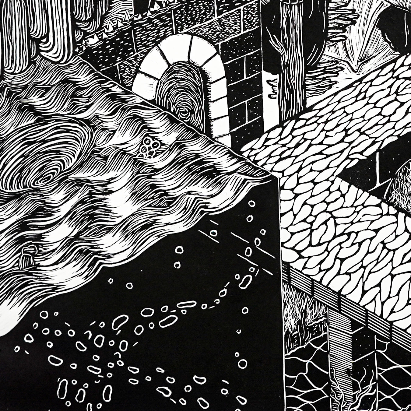 "MI ESPACIO" - MX Original Linocut Print