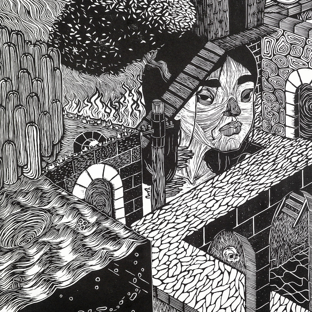 "MI ESPACIO" - MX Original Linocut Print