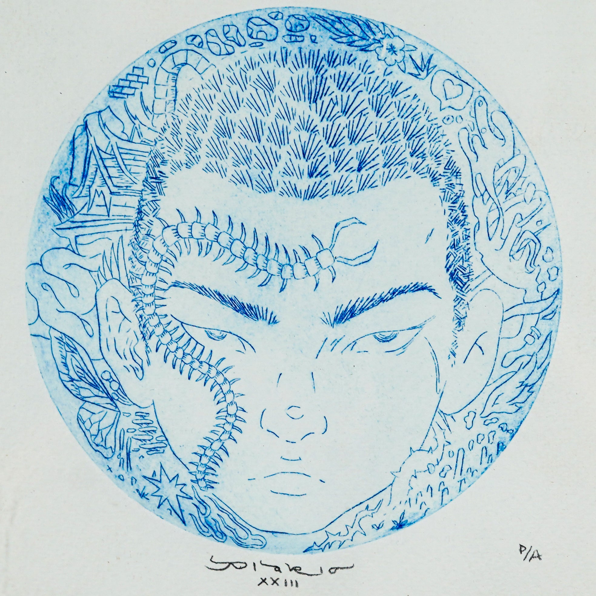 "CIENPIES" - MX Original Drypoint Print