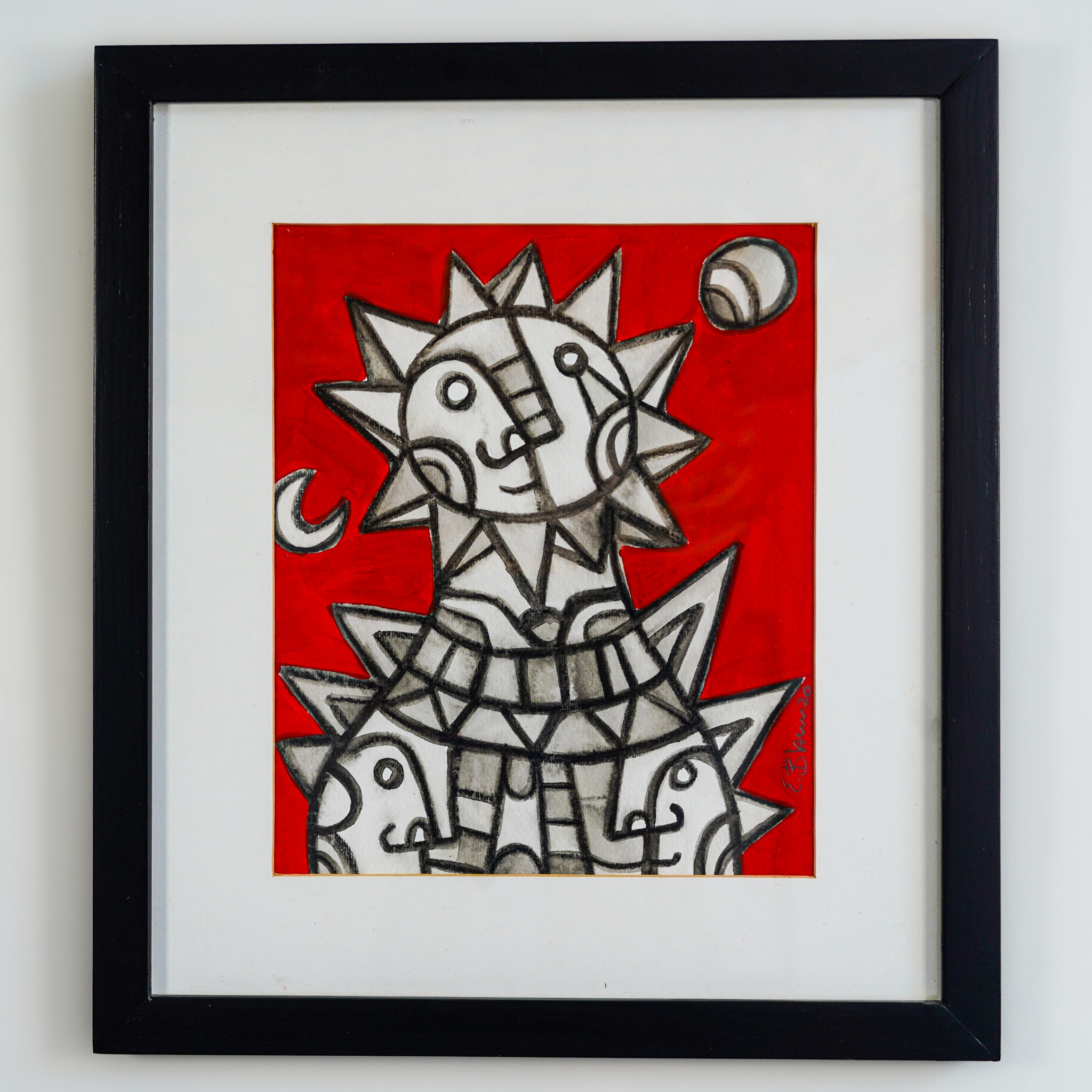 "Sol sobre rojo" | MX Original Watercolor Painting