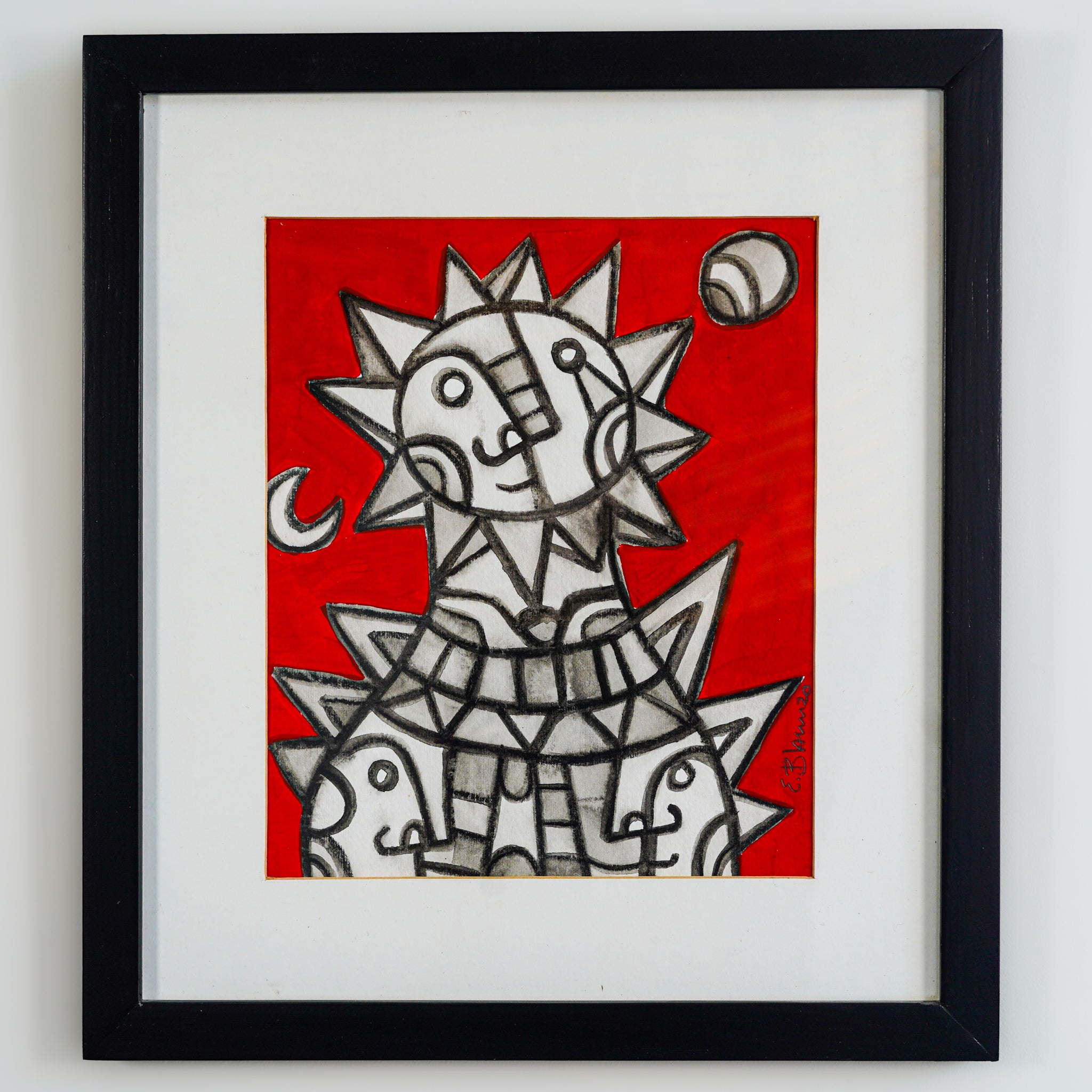 "Sol sobre rojo" | MX Original Watercolor Painting