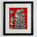 "Mujer sobre rojo" | MX Original Watercolor Painting