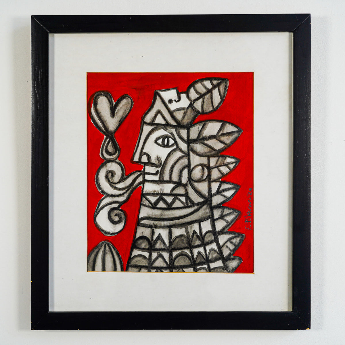 "Mujer sobre rojo" | MX Original Watercolor Painting