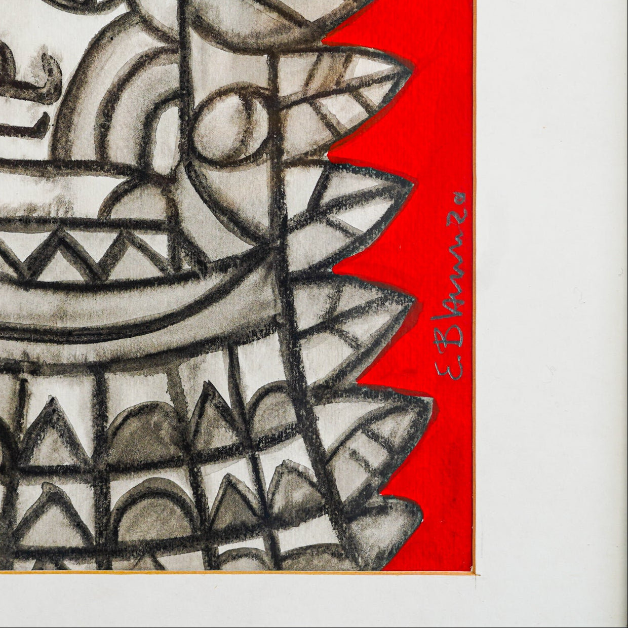 "Mujer sobre rojo" | MX Original Watercolor Painting