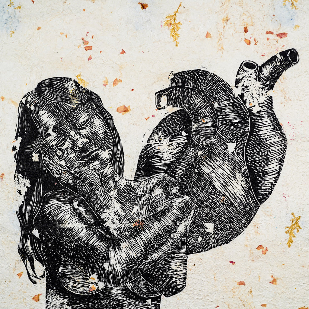 "EL AMOR SIEMPRE ESTUVO EN MÍ" - MX Original Linocut Print