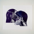 "Y SIGO DANDO VUELTAS A LO MISMO 1" - MX Original Linocut Print