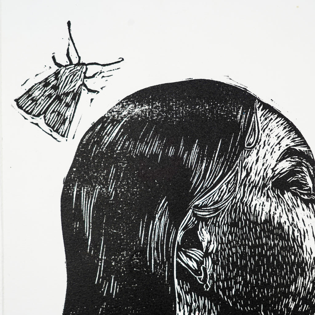 "Y SIGO DANDO VUELTAS A LO MISMO 2" - MX Original Linocut Print (Copia)