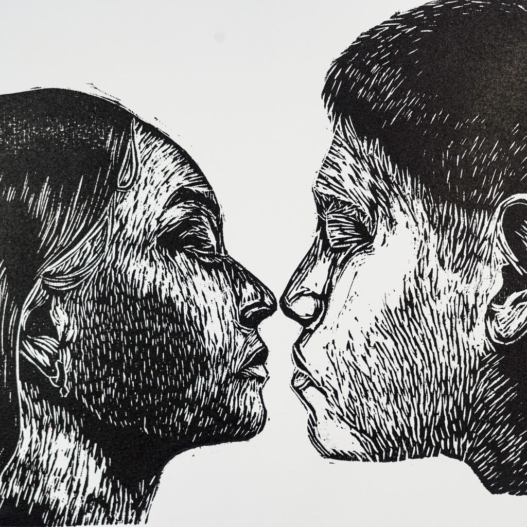 "Y SIGO DANDO VUELTAS A LO MISMO 2" - MX Original Linocut Print (Copia)