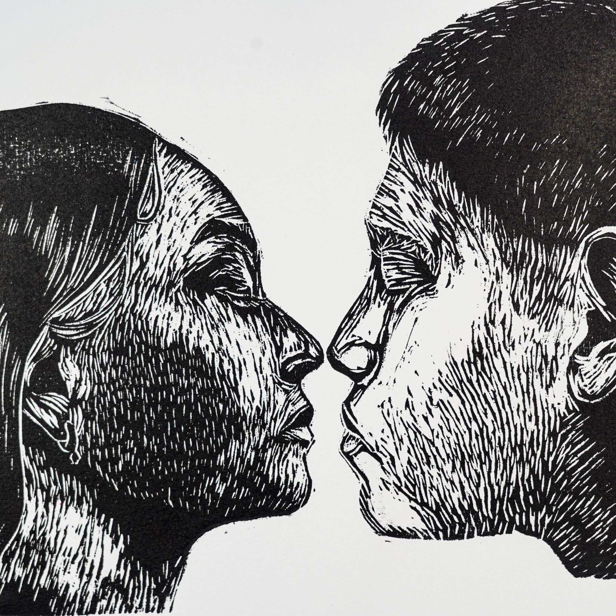 "Y SIGO DANDO VUELTAS A LO MISMO 2" - MX Original Linocut Print (Copia)