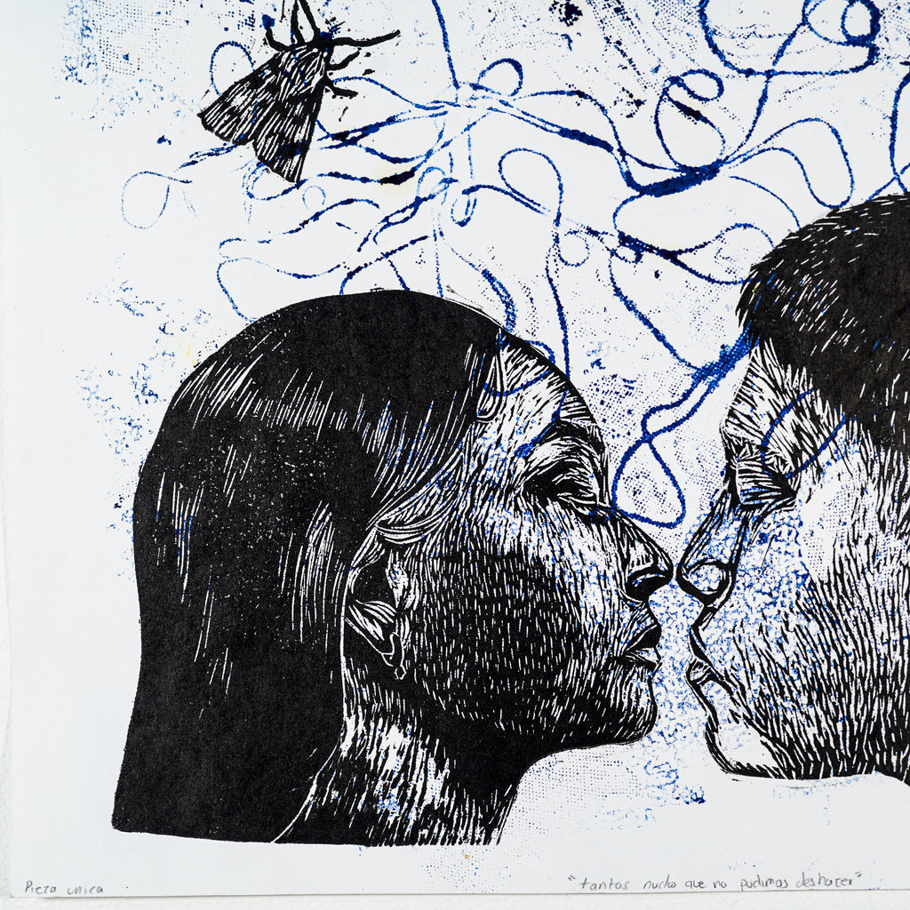 "TANTOS NUDOS QUE NO PUDIMOS DESHACER" - MX Original Linocut Print