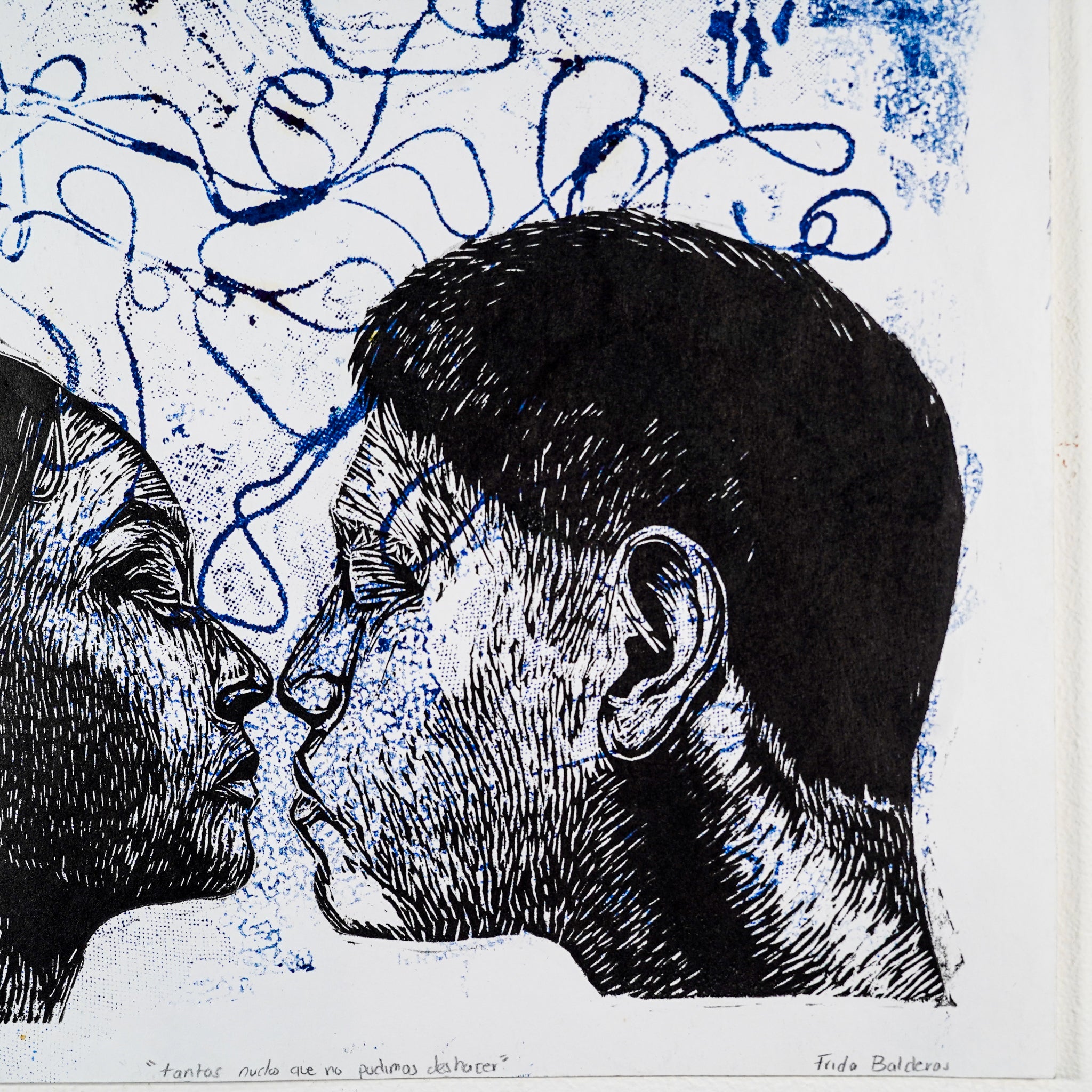 "TANTOS NUDOS QUE NO PUDIMOS DESHACER" - MX Original Linocut Print