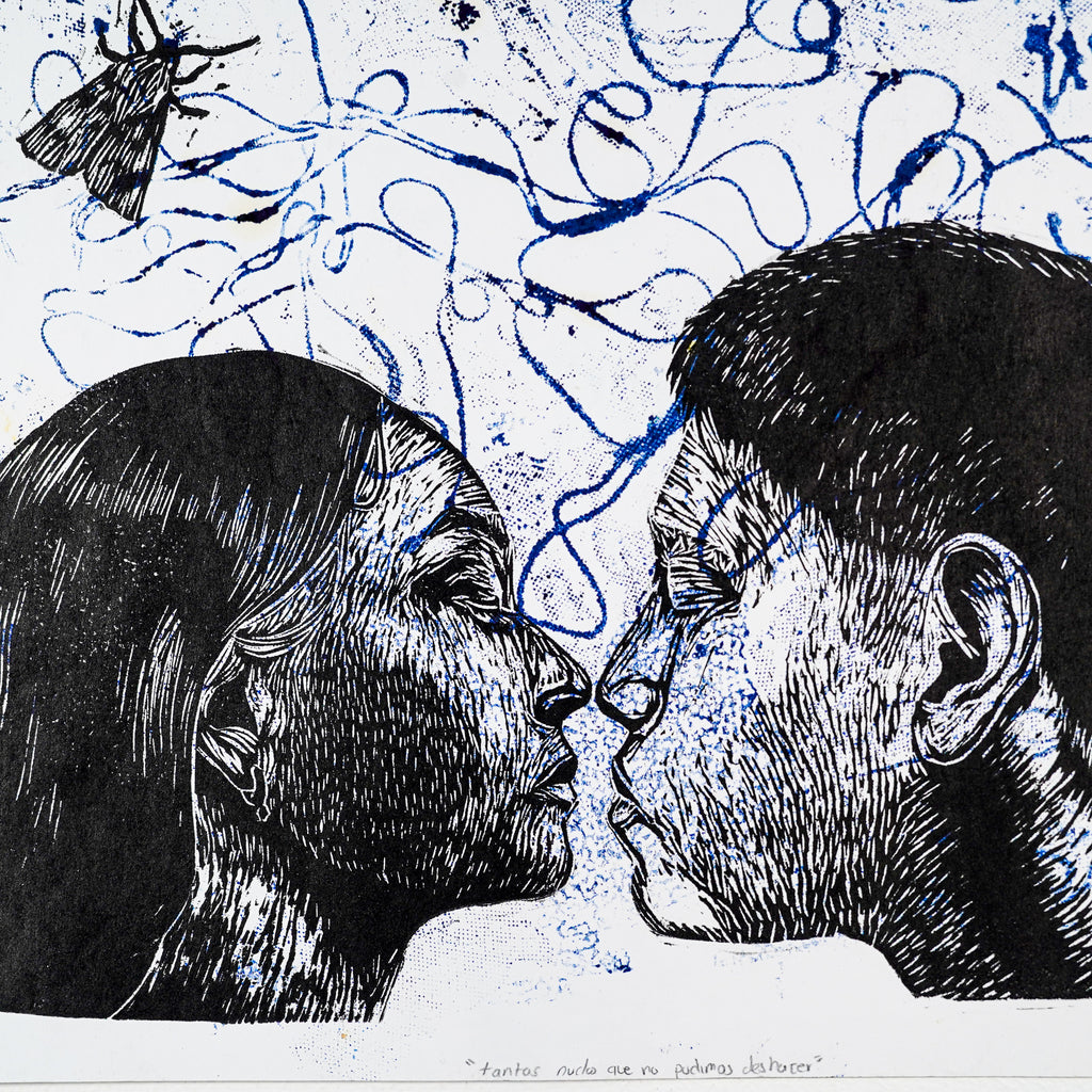 "TANTOS NUDOS QUE NO PUDIMOS DESHACER" - MX Original Linocut Print