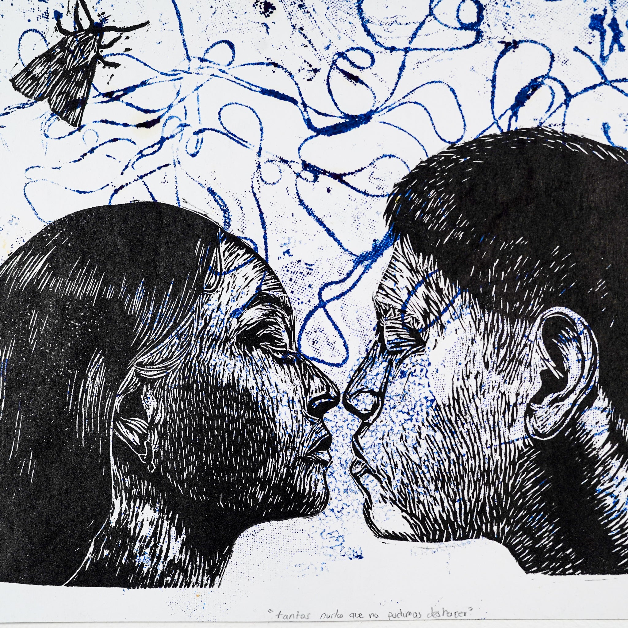 "TANTOS NUDOS QUE NO PUDIMOS DESHACER" - MX Original Linocut Print