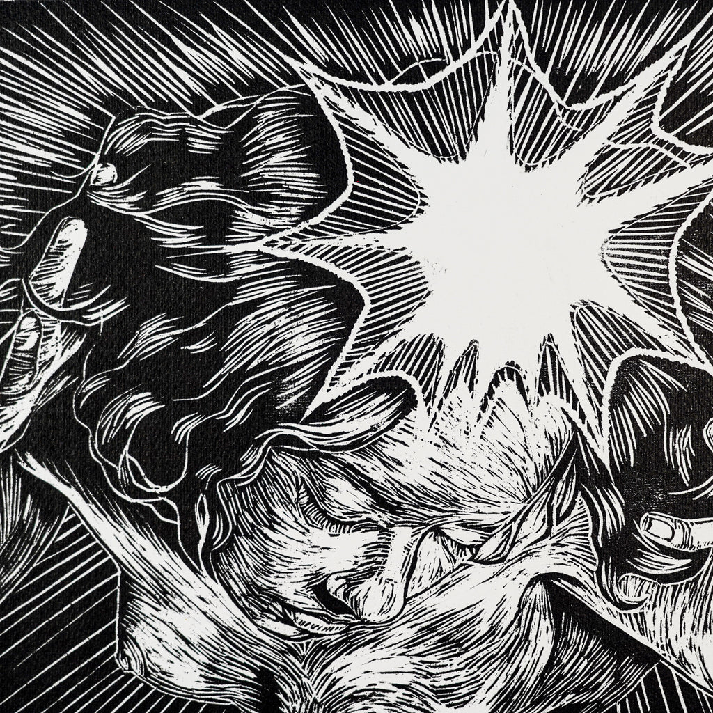 "LA VERDAD RESUENA TAN FUERTE" - MX Original Linocut Print