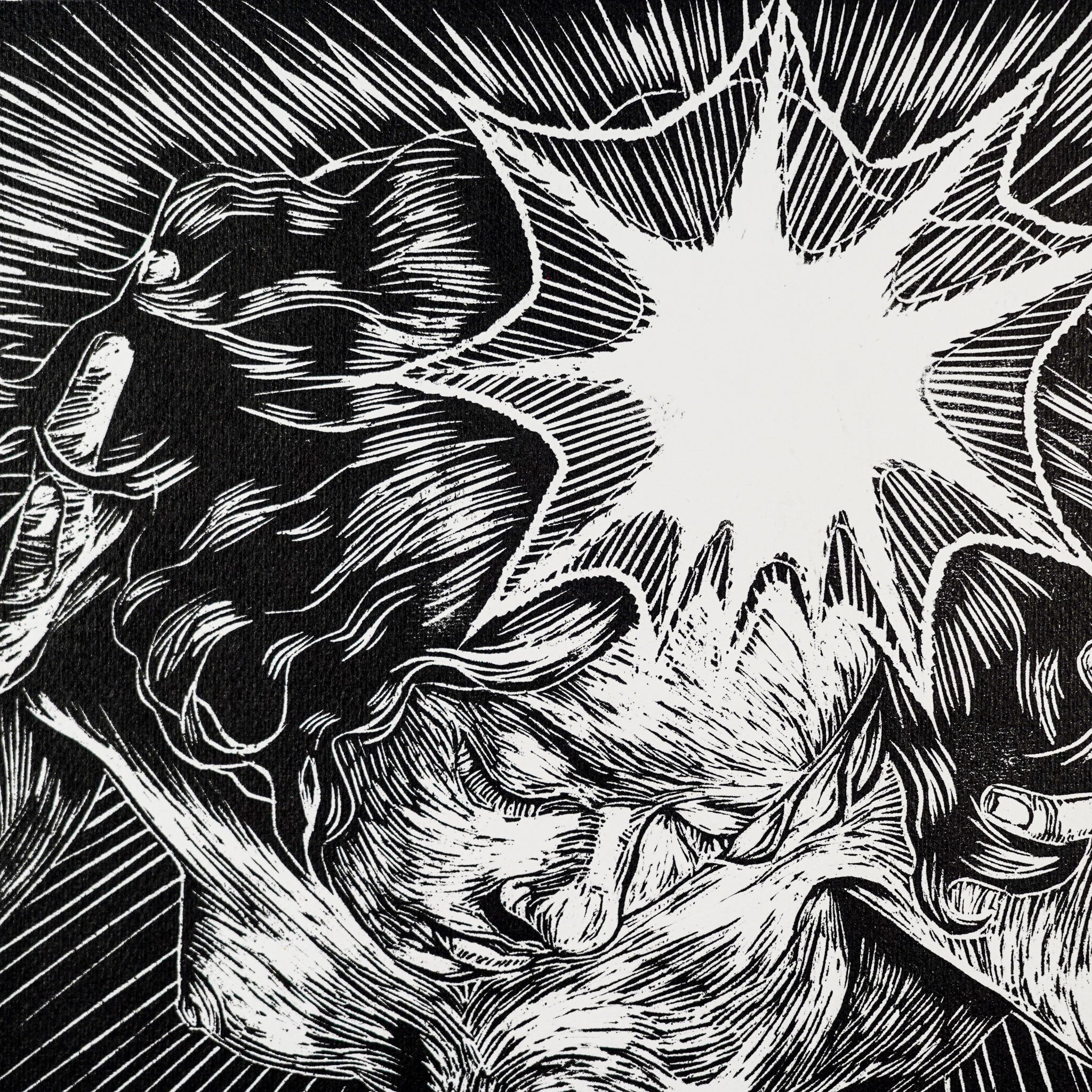 "LA VERDAD RESUENA TAN FUERTE" - MX Original Linocut Print