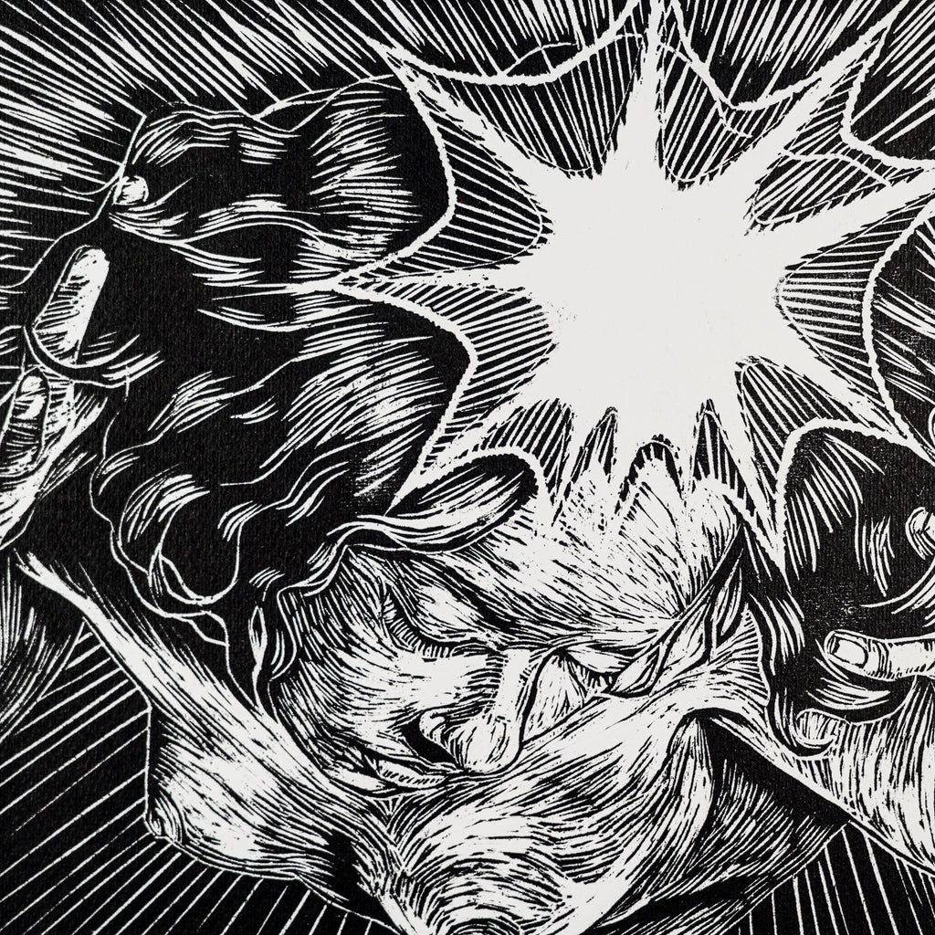 "LA VERDAD RESUENA TAN FUERTE" - MX Original Linocut Print