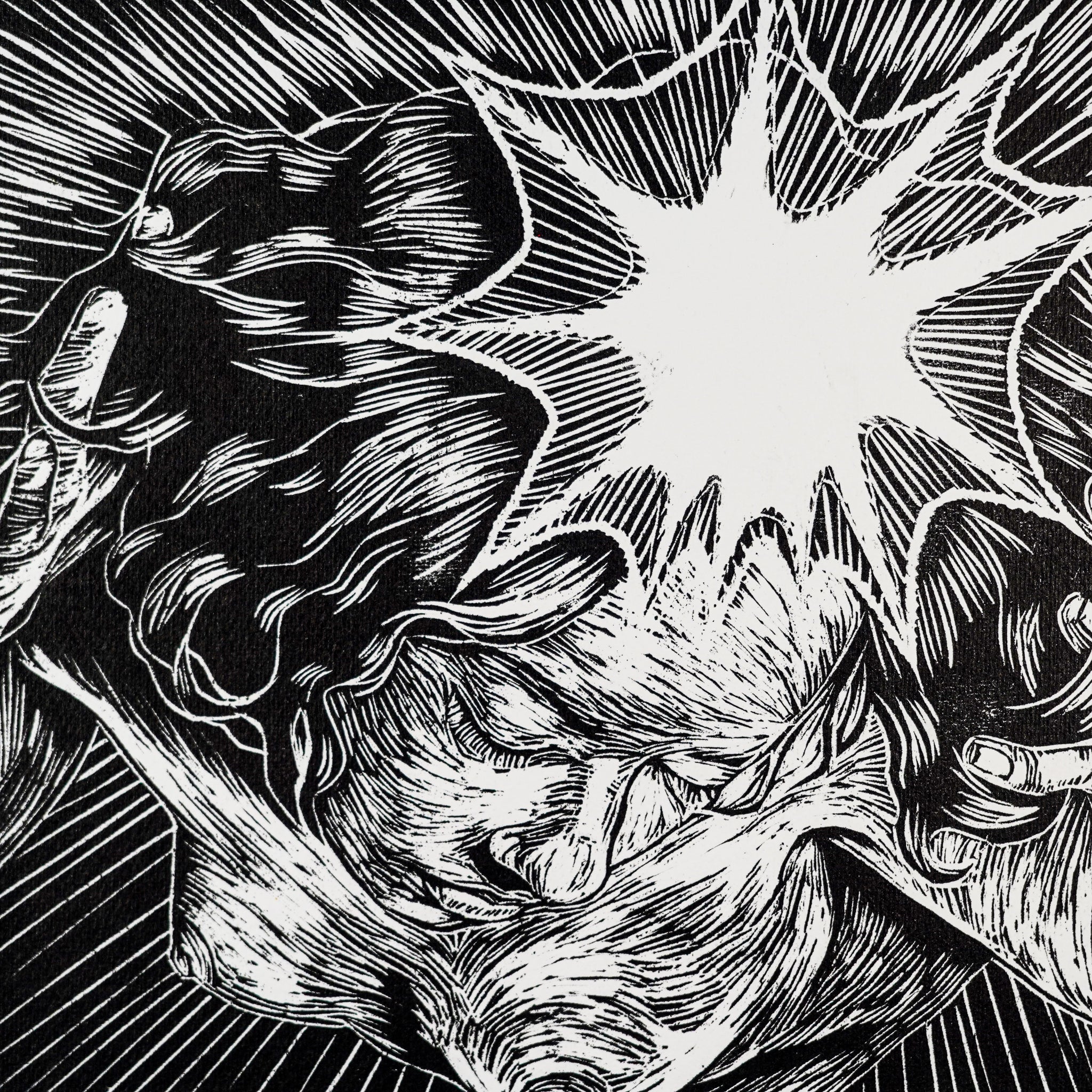 "LA VERDAD RESUENA TAN FUERTE" - MX Original Linocut Print