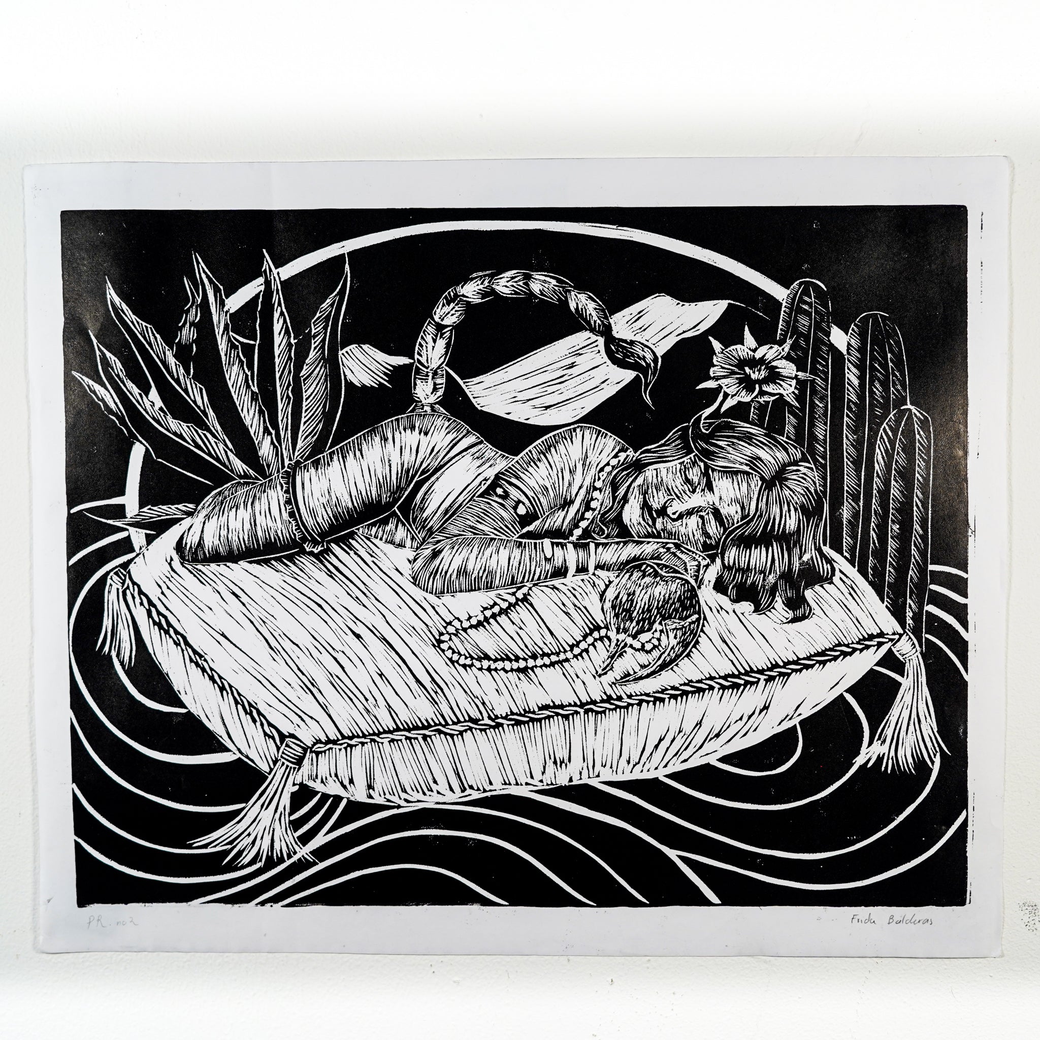 "ESCORPIONA" - MX Original Linocut Print