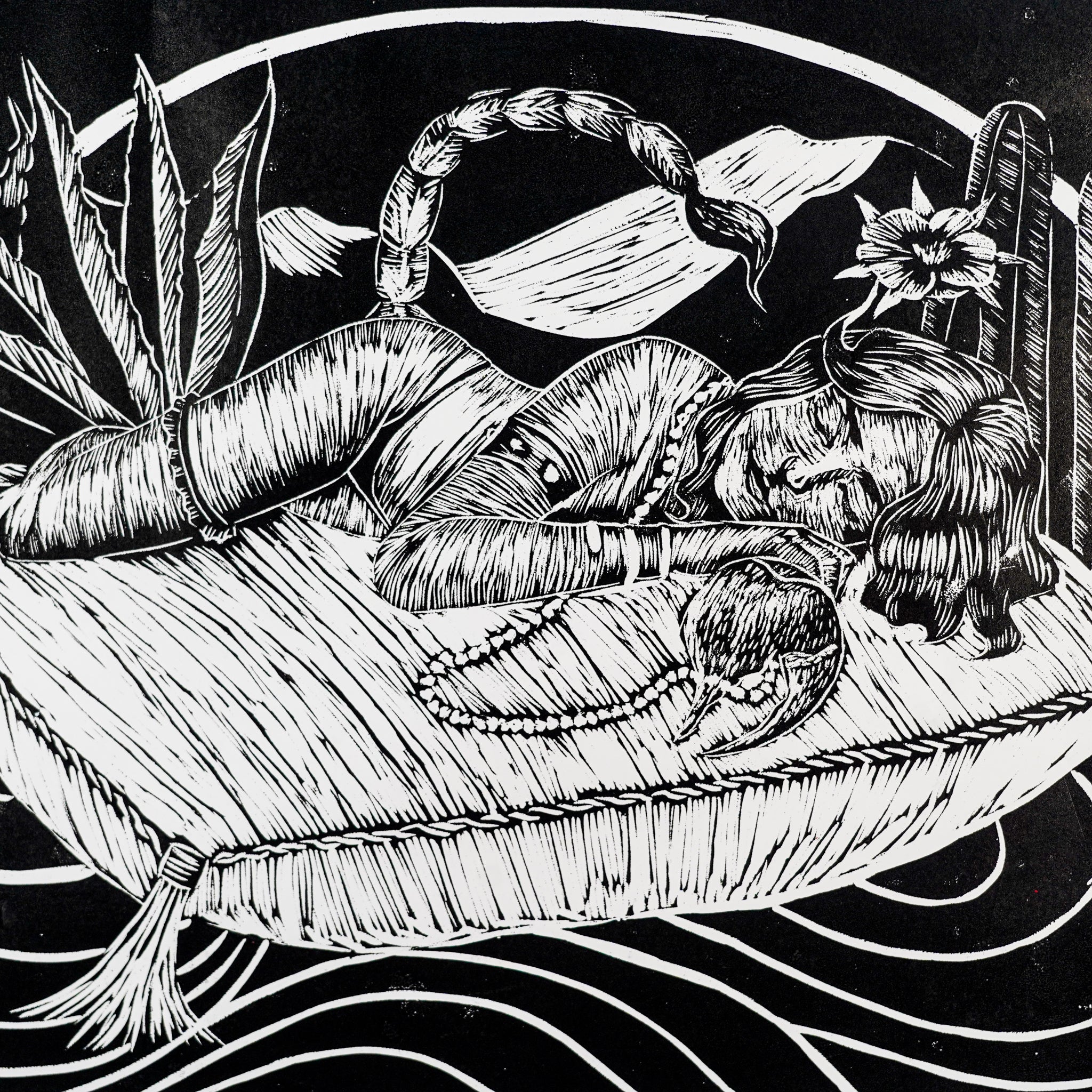 "ESCORPIONA" - MX Original Linocut Print