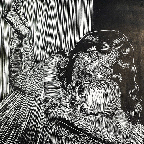 "ABRAZANDO UN MAL RECUERDO" - MX Original Linocut Print