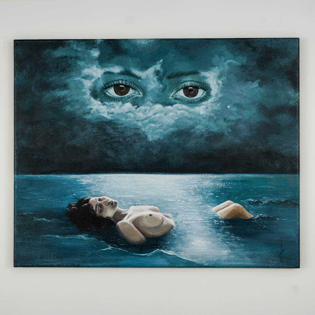 "HE CONSEGUIDO LA CALMA EN ESTE DOLOR QUE ME INUNDABA" - MX Original Painting