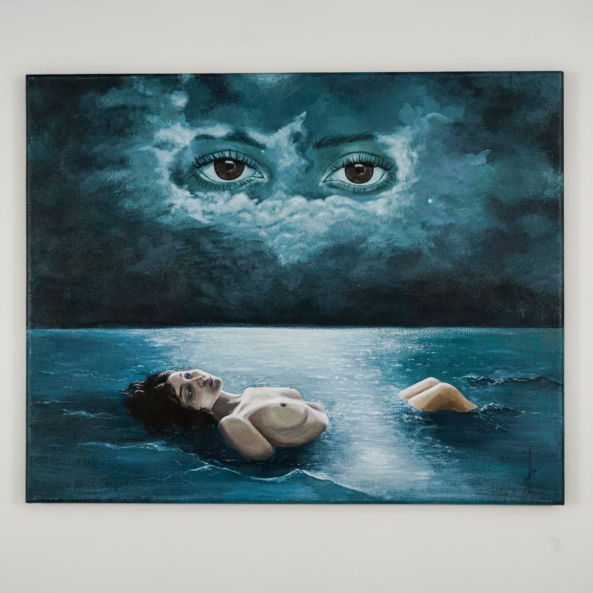 "HE CONSEGUIDO LA CALMA EN ESTE DOLOR QUE ME INUNDABA" - MX Original Painting
