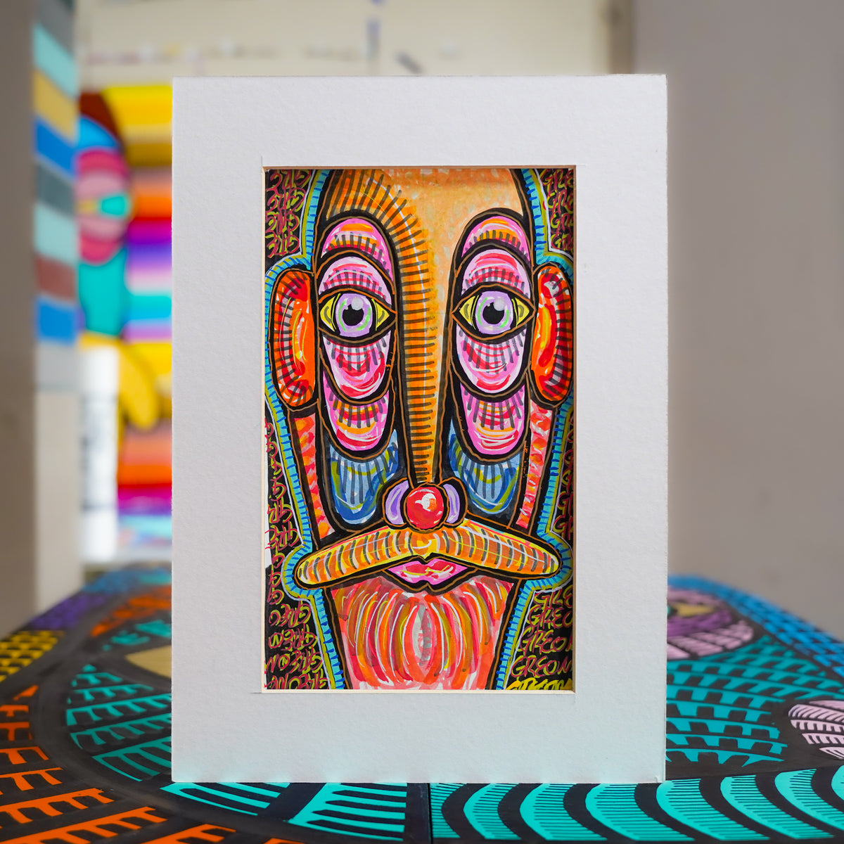 "GRE Retrato en zoom amarillo" | MX Original Painting