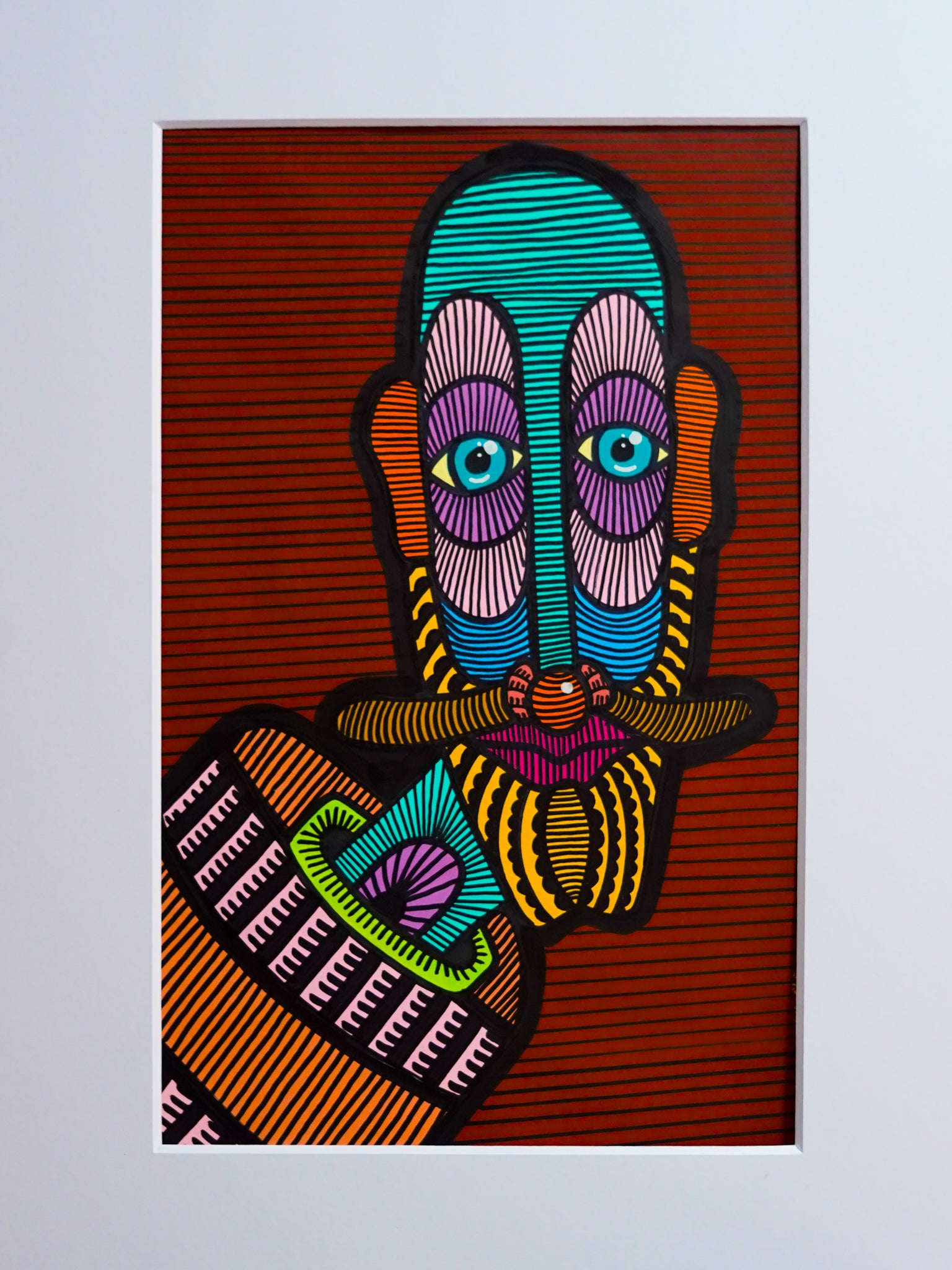 "GRE Retrato rojo" | MX Original Painting