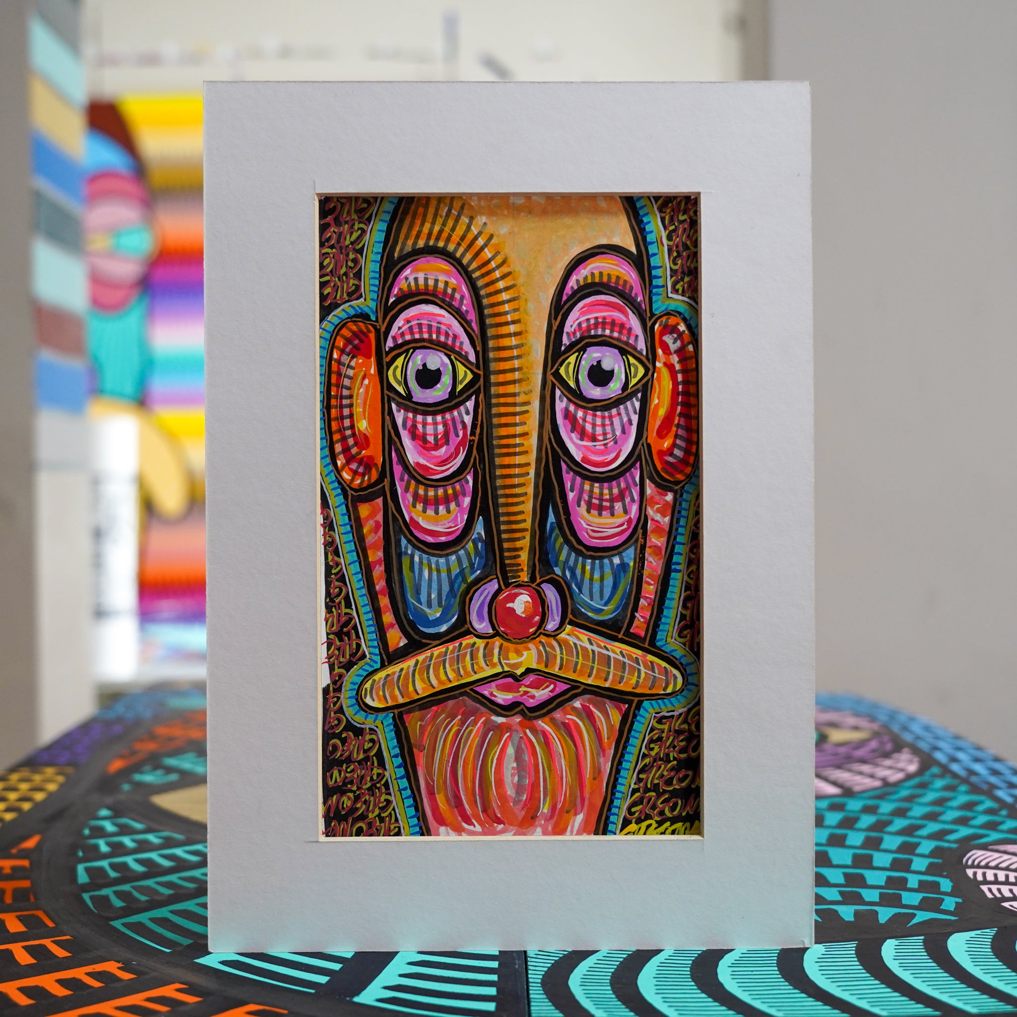 "GRE Retrato en zoom amarillo" | MX Original Painting
