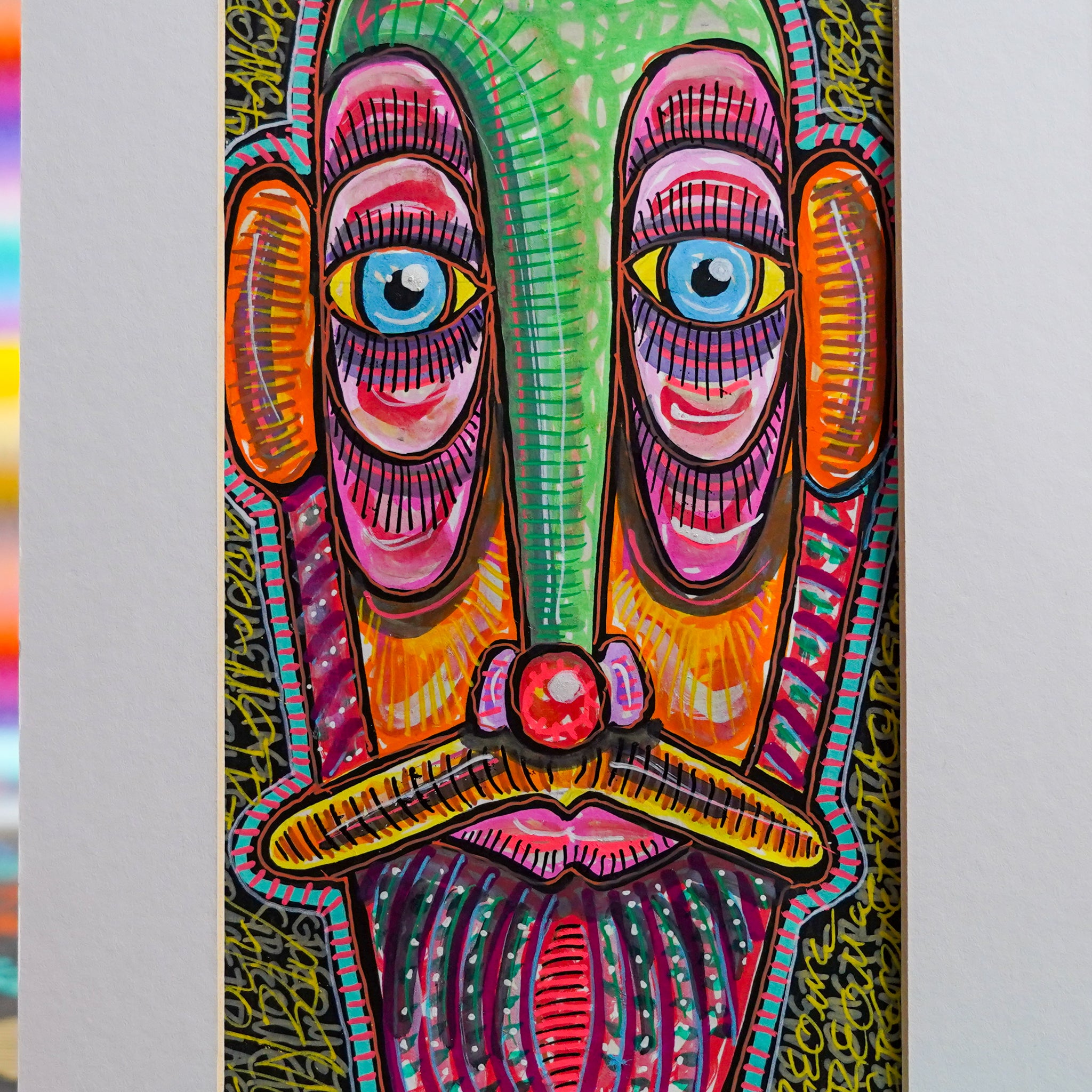 "GRE Retrato en zoom verde" | MX Original Painting