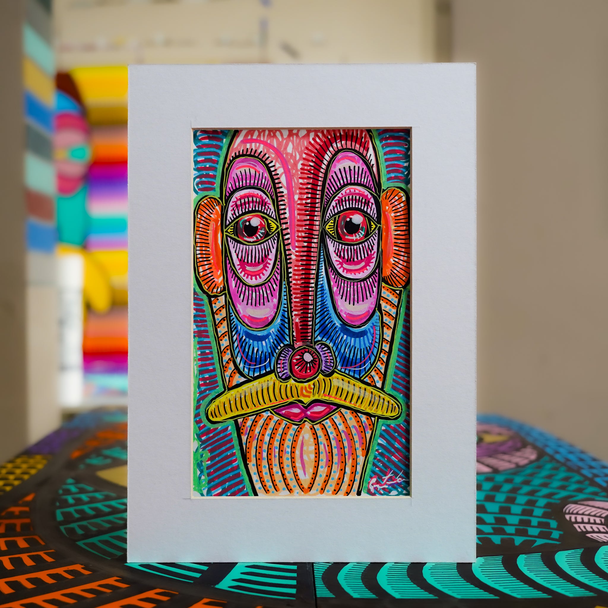 "GRE Retrato en zoom rosado" | MX Original Painting