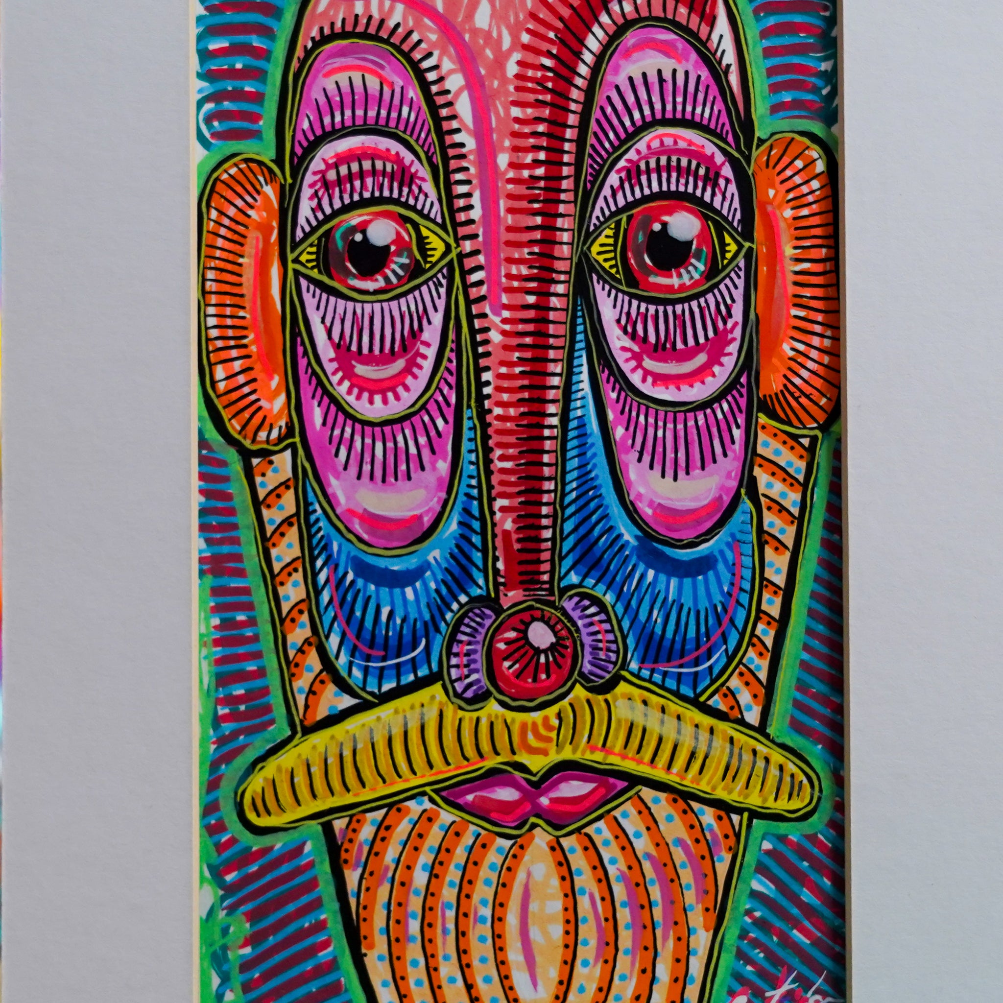 "GRE Retrato en zoom rosado" | MX Original Painting