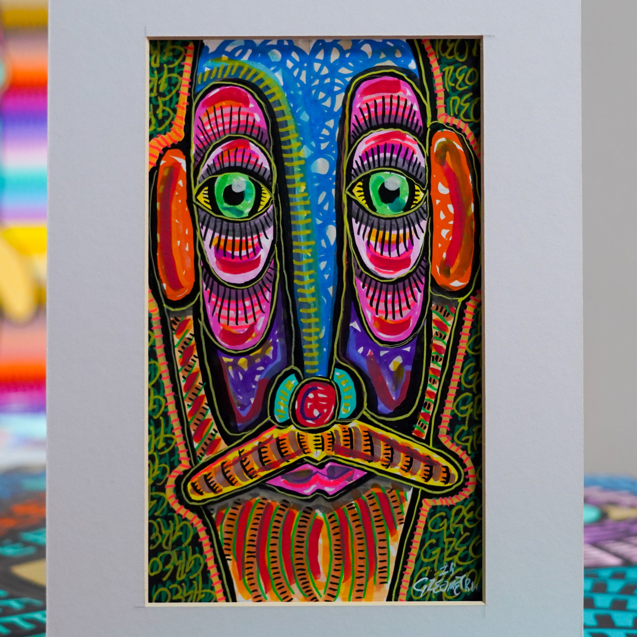 "GRE Retrato en zoom multicolor" | MX Original Painting