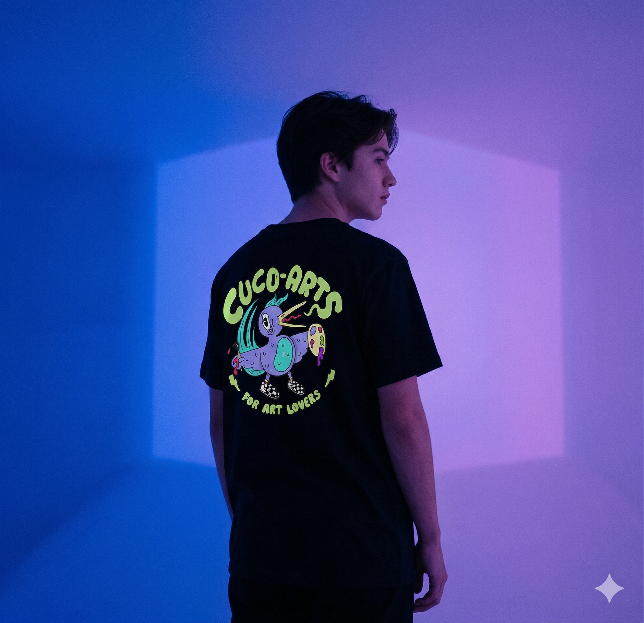 Cuco Arts “For Art Lovers” Graphic Tee – Black Euro Cotton Shirt